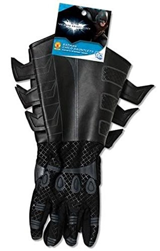Batman- The Dark Knight Rises- Batman Gloves with Gauntlets, Child Size -Black-