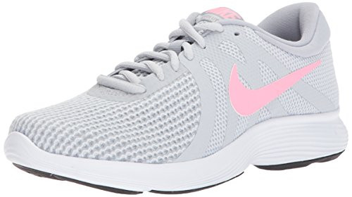 Nike Women's Revolution 4 Running Shoe, Pure Platinum/Sunset Pulse-Wolf Grey, 6 Regular US