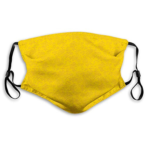 Autumn Colored Bay Leaf Pattern with Blueberry Figures Fall?Dustproof Windproof Face Mask,Reusable,Washable Cloth,Face Cover,Cover for Dust Men Women