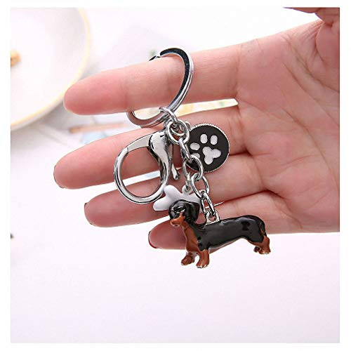 Kytrun Dog Lovers Dachshund Keychains Pet Animal Car Metal Key Rings Keychain for Bag Best Gift for Men Women 5
