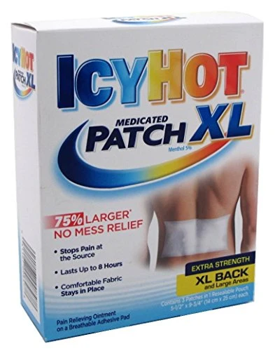 Icy Hot Patch Extra Strength Xl Back  and  Large Areas -3 Boxes of 3 Patches-