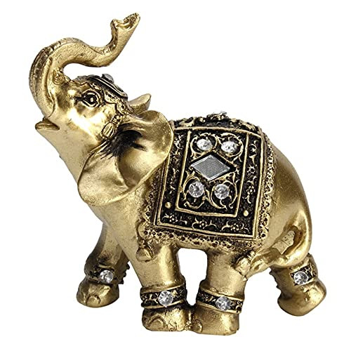 BNHY Home Feng Shui Elephant Statues Lucky Wealth Figurine Ornaments Desktop Collectible Figurine Decoration 0525