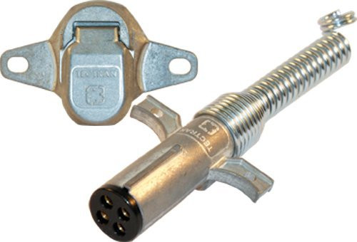 Tectran 670-41SG 4 Way Plug & Socket, Plug Assembly with Spring Guard, Pack of 5