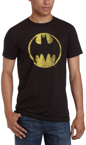 Bioworld Men's Batman Bat Signal T-Shirt,Black,Medium