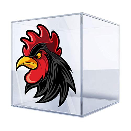 Sticker Decals Black Rooster Cockerel Gallus Figure 12 X 11,8