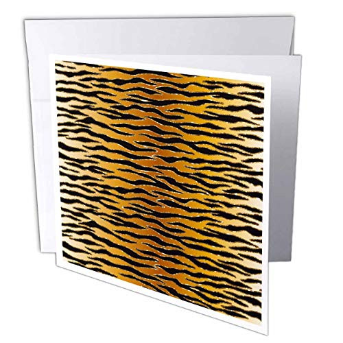 3dRose Glam Orange Gradient Image of Gold and Black Tiger Stripes - Greeting Cards -gc-342186-1-