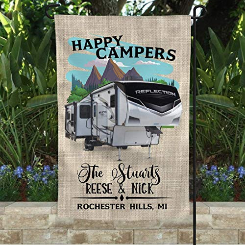 PANSY Custom Garden Flag-Grand Design Reflection 5th Wheel Camper Flag-5th Wheel Camper-Camper Flag-Happy Camper-Where we Park it-Camper-Camping rv-Vintage Camper-Personalized Gifts