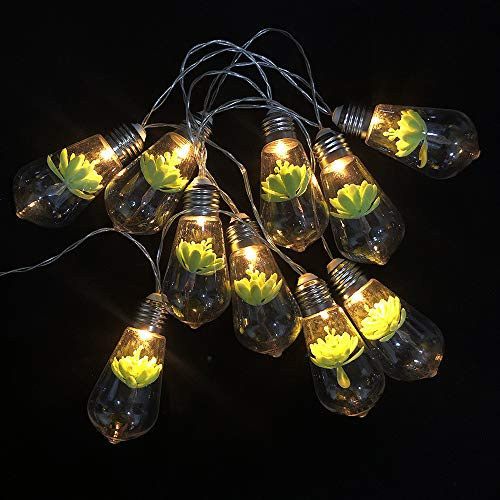 GUOCHENG Succulent Accessories Drop Shape Bulbs String Light Plant Decor Bulbs LED Light Strings Battery Operated Creative Globe String Lighting for Party Bedroom