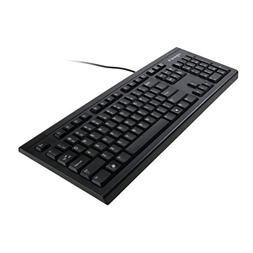 Kensington Spill-Proof Keyboard, 104 Key Layout, Black