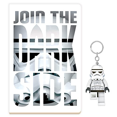 IQ Lego Star Wars Stormtrooper Keychain Light  and  Notebook Bundle