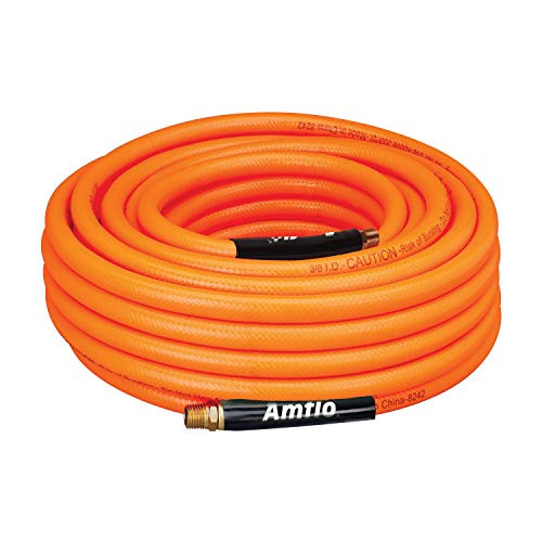 Amflo 576-50A Orange 300 PSI PVC Air Hose 3/8" x 50' With 1/4" MNPT End Fittings