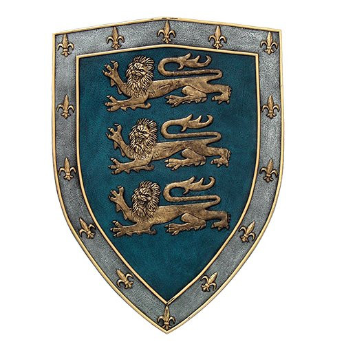 Pacific Giftware Medieval Times Three Lions Royal Coat of Arms Shield Wall Sculpture Decor Pacific Giftware Medieval Times Three Lions Royal Coat of Arms Shield Wall Sculpture Decor
