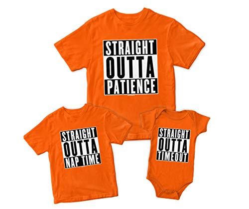 Haase Unlimited Straight Outta Timeout Bodysuit -24 Months, Orange-