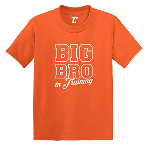 Big Bro in Training - Brother Sibling Infant/Toddler Cotton Jersey T-Shirt -Orange, 5T- Big Bro in Training - Brother Sibling Infant/Toddler Cotton Jersey T-Shirt -Orange, 5T-