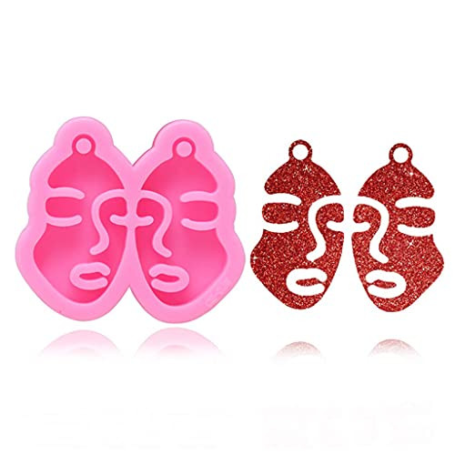 YunDduoBao Resin Casting Molds, Shiny Mirror Earrings Epoxy Resin Mold, DIY Craft Keychain Casting Silicone Mould, Silicone Mould Resin Casting, DIY Holder, Home Decoration