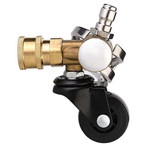LNIMI Undercarriage Cleaner Swivel Wheel for Pressure Washer, Underbody Car Wash, 1/4 Inch Quick, 4000 PSI