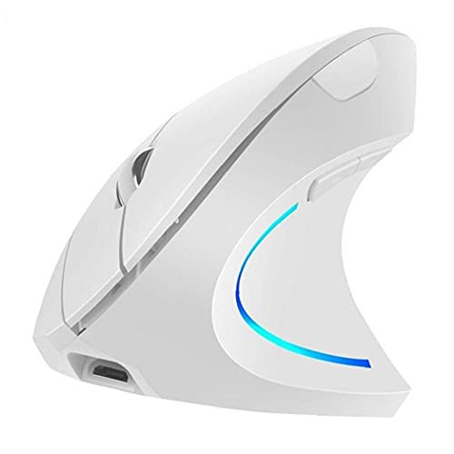 Ergonomic mouse vertical mouse H1 2.4G USB Wireless Rechargeable 2400DPI Gaming Mouse With RGB Light White