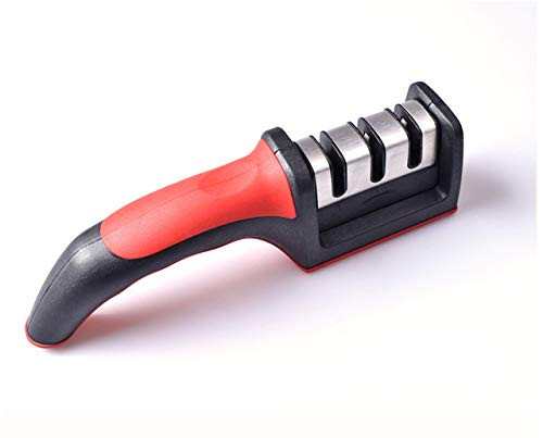 Professional Knife Sharpener Kitchen Sharpening Stone Whetstone Tungsten Steel Diamond Ceramic Kitchen Knifes Accessories,Red