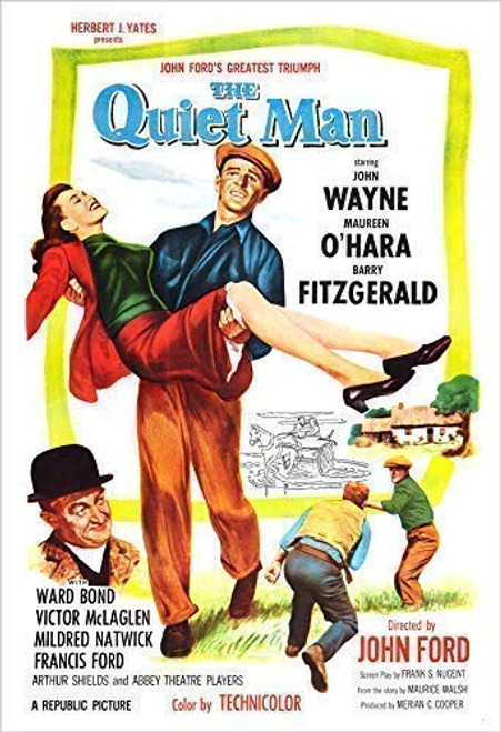 John Wayne - The Quiet Man - Movie Poster Print by delovely Arts