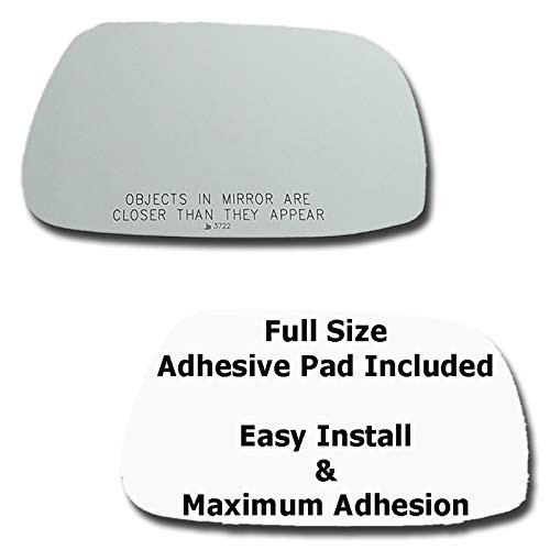 Mirror Glass  plus Full Size Adhesive Pad for 2002-2005 Lexus IS300 Passenger Side Replacement