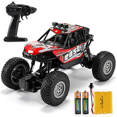 Dennov RC Truck Car, Remote Control Truck Car, 1/20 Scale Rechargeable RC Crawler Toy Car for Adults & Kids, Red Dennov RC Truck Car, Remote Control Truck Car, 1/20 Scale Rechargeable RC Crawler Toy Car for Adults & Kids, Red