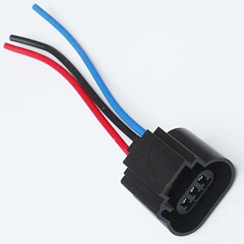 BYOPTO 2 Pcs -H13 9008 Female Nylon- Car Auto Truck HeadLight FOG Brake Turn Signal Light Bulb Socket Holder Replacement Connector Wire Harness