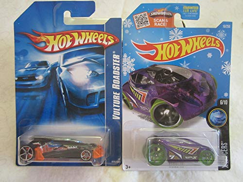 Hot Wheels Vulture Roadster  and  X-Raycers Vandetta Snowflakes Edition Die Cast 1/64 Scale 2 Car Bundle