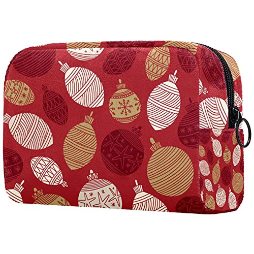 Women Makeup Bag,Cosmetic Storage Bag Red Christmas Decoration Balls-01 for Travel,Cosmetics Organizer Women Makeup Bag,Cosmetic Storage Bag Red Christmas Decoration Balls-01 for Travel,Cosmetics Organizer