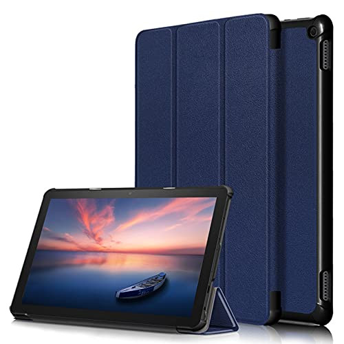 A-BEAUTY Case for Amazon Fire HD 10/Fire HD 10 Plus -11th Gen 2021 Release-, Slim Smart Folding Stand Cover with -Auto Sleep/Wake-, Navy