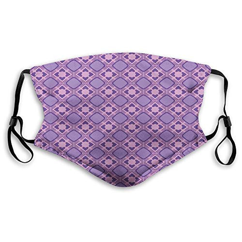 Fillter Face Cloth For adults Mosaic Style Tiling Pattern Heart Shape and Diamond Figures Cold Mouth Dustproof Double Protection Fillter Face Cloth For adults Mosaic Style Tiling Pattern Heart Shape and Diamond Figures Cold Mouth Dustproof Double Protection