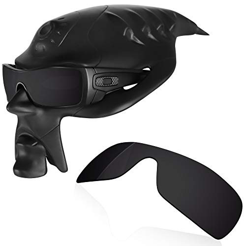 RockShell Polarized Lenses Replacement for Oakley Batwolf OO9101 Sunglasses - Jet Black