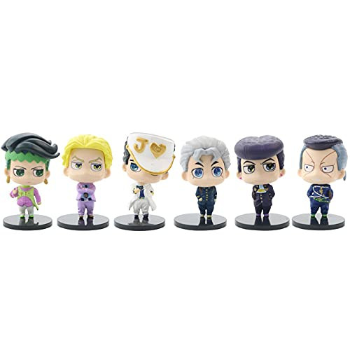 JoJo Bizarre Adventure Josuke Higashikata Rohan Figure Diamond is Unbreakable Action Figure 6pcs JoJo Bizarre Adventure Josuke Higashikata Rohan Figure Diamond is Unbreakable Action Figure 6pcs