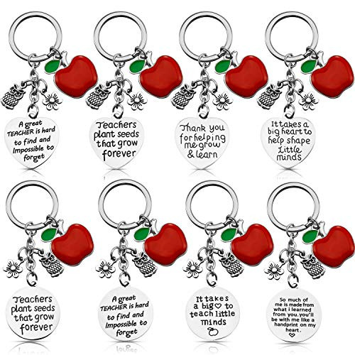 8PCS Thank You Teacher Keychain, Teacher Appreciation Gifts Teacher's Day Birthday Graduation Thank You Jewellery Best Friend Keyring Christmas Gifts for Teachers 8PCS Thank You Teacher Keychain, Teacher Appreciation Gifts Teacher's Day Birthday Graduation Thank You Jewellery Best Friend Keyring Christmas Gifts for Teachers