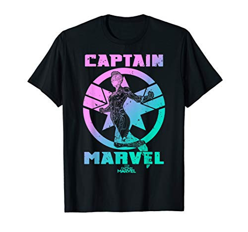 Captain Marvel Badge Color Grade Symbol Graphic T-Shirt
