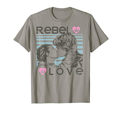 Star Wars Han Leia Rebel Love Kiss Graphic T-Shirt