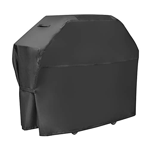 NABAO Grill Cover,55 inch Authentic Oxford Material BBQ Grill Covers,Waterproof Weather Resistant,UV and Fade Resistant,Heavy Duty Gas Grill Cover for Weber,Brinkmann,Char Broil,Nexgrill etc. -Black- NABAO Grill Cover,55 inch Authentic Oxford Material BBQ Grill Covers,Waterproof Weather Resistant,UV and Fade Resistant,Heavy Duty Gas Grill Cover for Weber,Brinkmann,Char Broil,Nexgrill etc. -Black-
