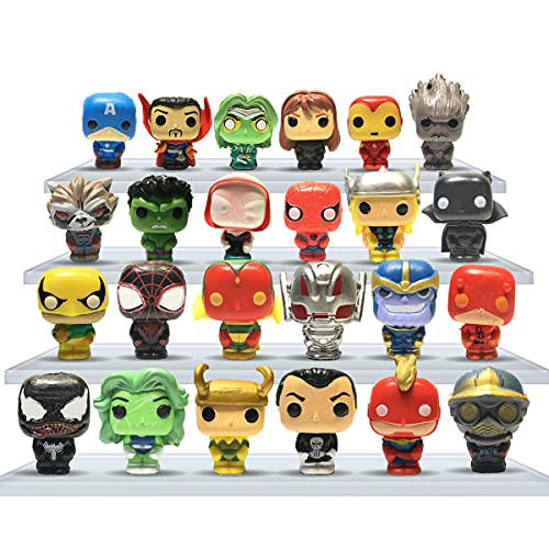 Super Hero Action Figures Superheroes Toys for Boys Marvel Legends Ornaments Justice League Set Cake Toppers Happy Birthday Avenger Decorations Party Supplies Gift -24 Pieces-