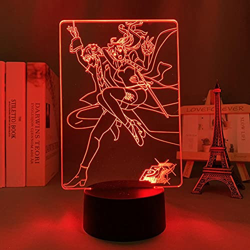 Beautiful Gift,3D Led Lamp Night Light Anime Figure Persona 5 for Kids Bedroom Decoration Lighting Birthday/Xmas Gift Room Decor Desk Lamp
