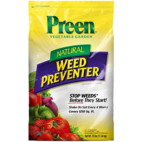 Preen Natural Vegetable Garden Weed Preventer - 25 lb bag covers 1,250 sq ft