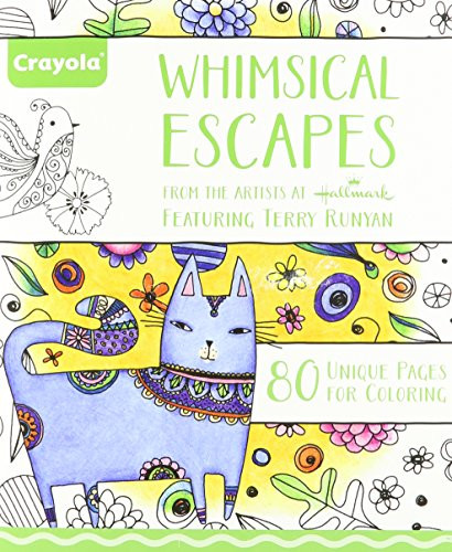 Crayola Whimsical Escapes, Adult Coloring Book, Gift, 80 Pages