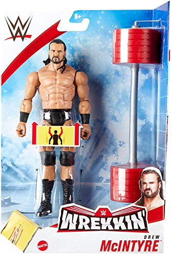 WWE WREKKIN - Drew McINTYRE - Action Figure Complete with Wreck-able Accessory, Approx 6"