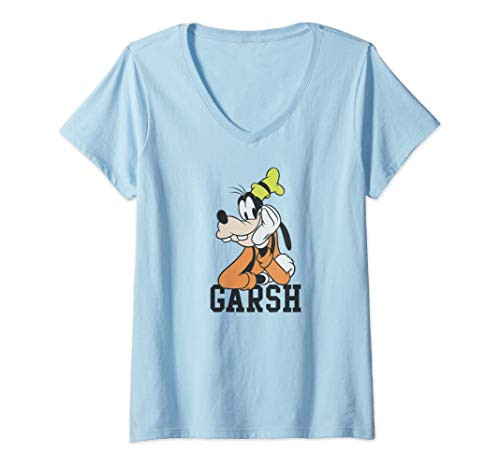 Womens Disney Garsh Goofy V-Neck T-Shirt