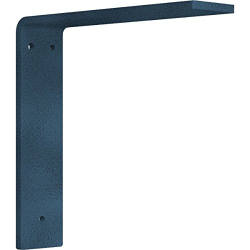 Ekena Millwork BKTM02X08X08HAHLB 2" W D x 8" H Hamilton Steel Bracket, Hammered Light Blue, 2 Wx 8 Dx 8