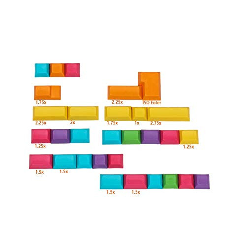 DSA Profile PBT CMYK RGB Modifiers 30 Keys Dye Sub Blank Keycaps for Cherry MX Mechanical Keyboard -Blank- -Only Keycap-