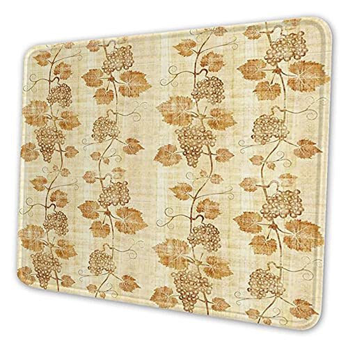 Rectangle Mouse Pad?Cuisine Figure on Ancient Egyptian Papyrus Parchment Aged?Non-Slip Rectangular Mouse Pads Size 10 x 12 Inch