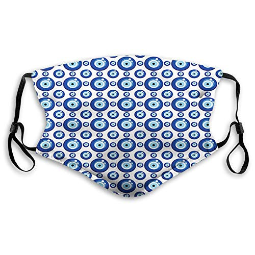 Symmetrical Pattern All Seeing Eye Figures Superstitious Face Mask Reusable Washable Masks Cloth for Men and Women