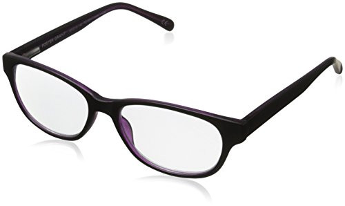 Foster Grant Women's Zera Multifocus Cat-Eye Reading Glasses, Black/Transparent, 53 mm  plus 2.5