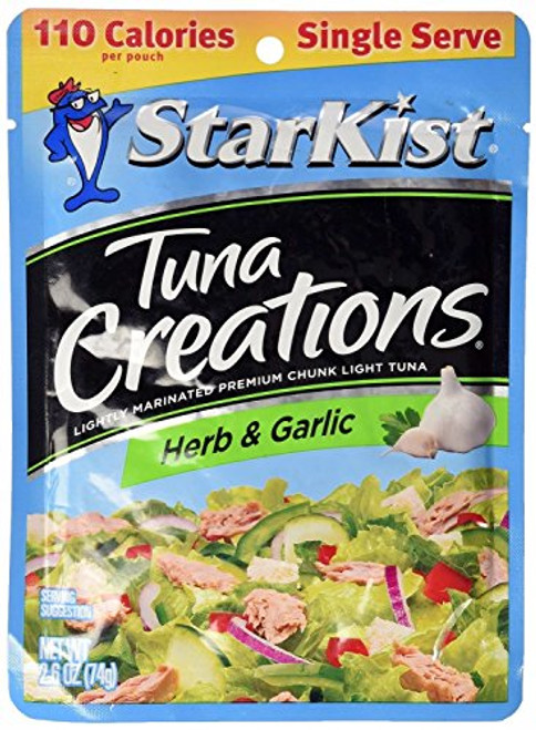 Starkist Tuna Creations 2.6oz Pouch -Pack of 12- -Herb  and  Garlic-