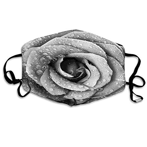 Funny Activated Carbon mask,Retro Romantic Rose Petal Figure with Rain Water Drops Valen,Facial decorations for adults man woman