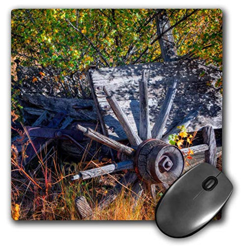 3dRose Mike Swindle Photography - Landscapes - Old Wagon Wheel - Mouse Pads -mp-330268-1- 3dRose Mike Swindle Photography - Landscapes - Old Wagon Wheel - Mouse Pads -mp-330268-1-